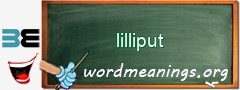 WordMeaning blackboard for lilliput